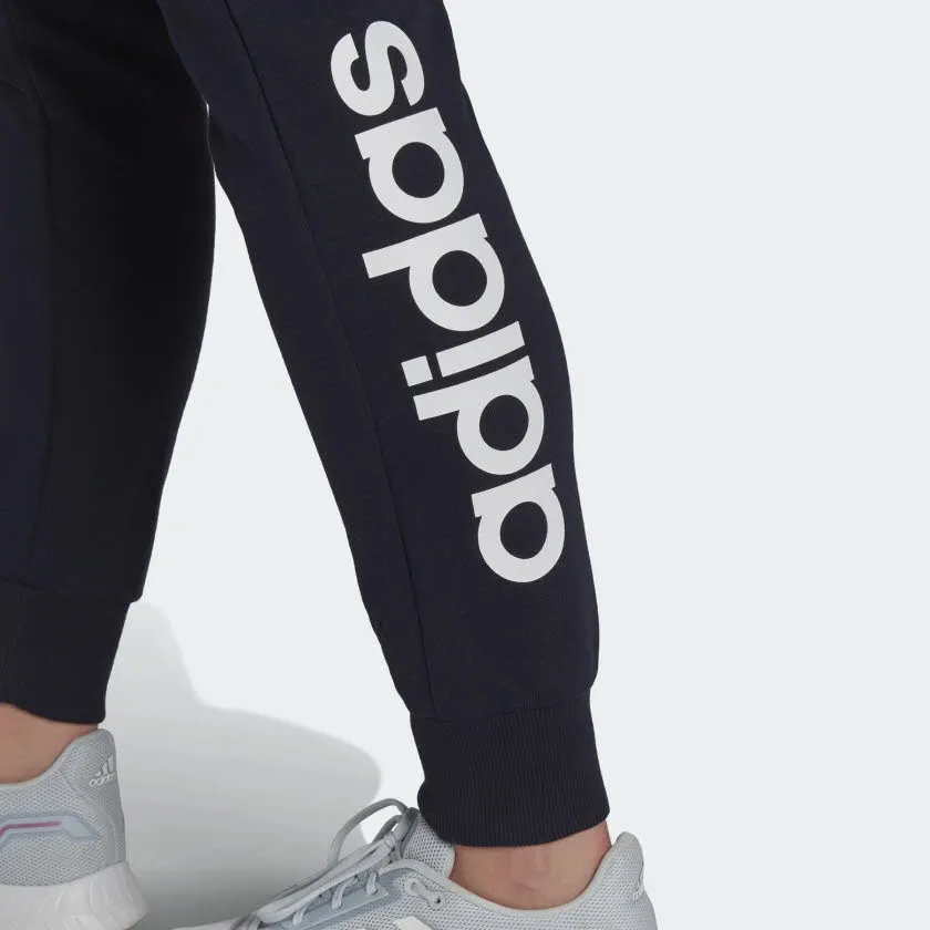 adidas W LIN FT C Damen ESSENTIAL slim fit Jogginghose Trainingshose schwarz