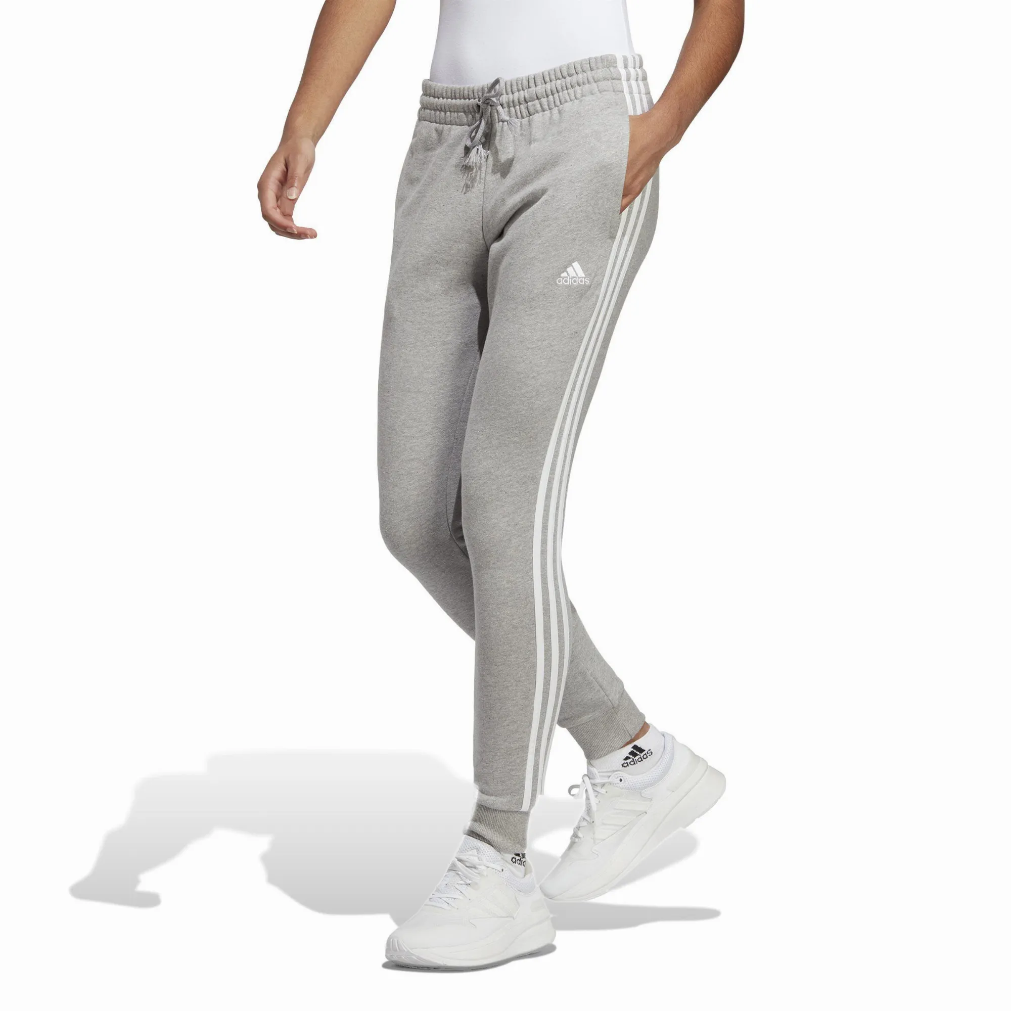 adidas W 3S FT CF PT Damen Jogginghose Trainingshose grau NEU