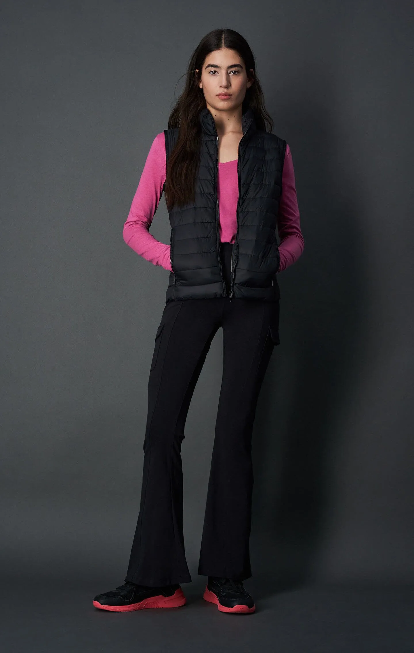 Champion Minimal Resort Flare Cargo Leggings Damen schwarz
