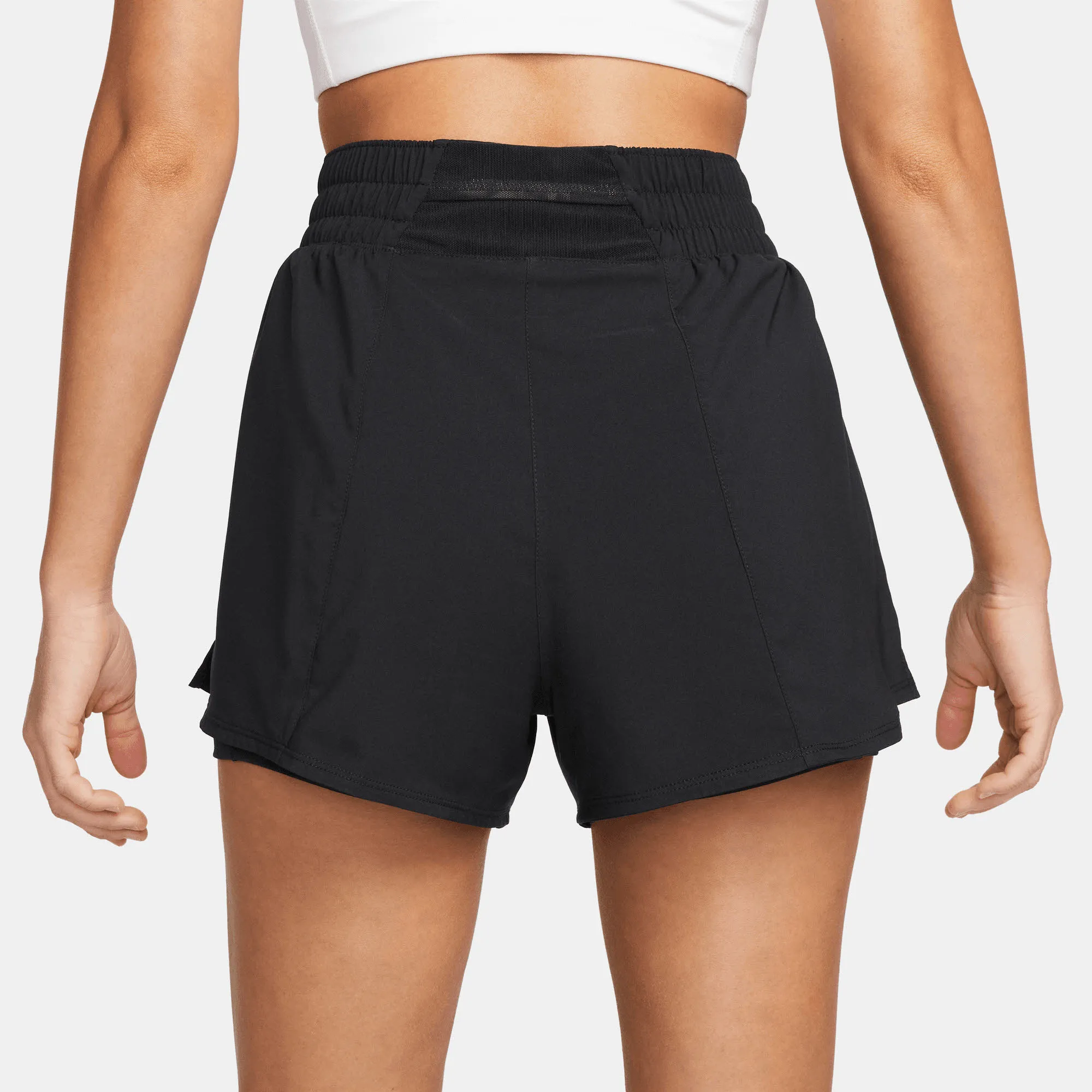 NIKE ONE DRI-FIT WOMEN'S HIGH Damen Shorts Laufshorts Workout schwarz NEU