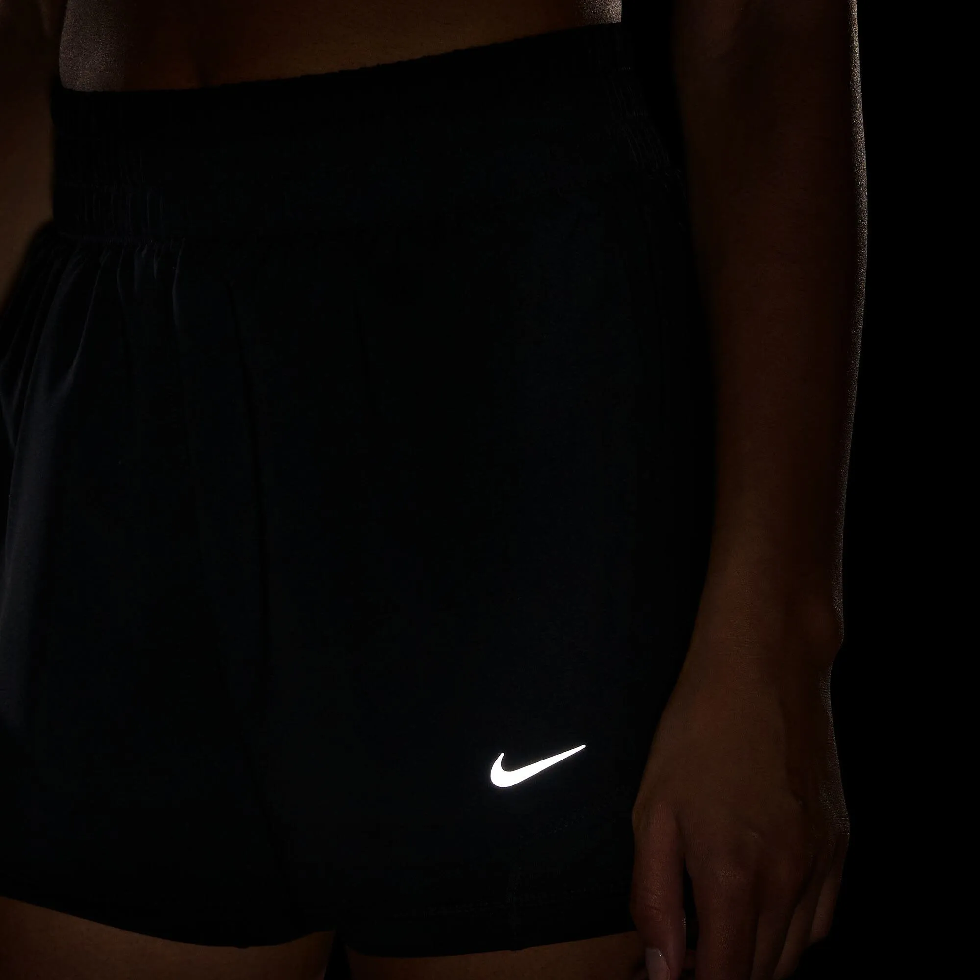 NIKE ONE DRI-FIT WOMEN'S HIGH Damen Shorts Laufshorts Workout schwarz NEU