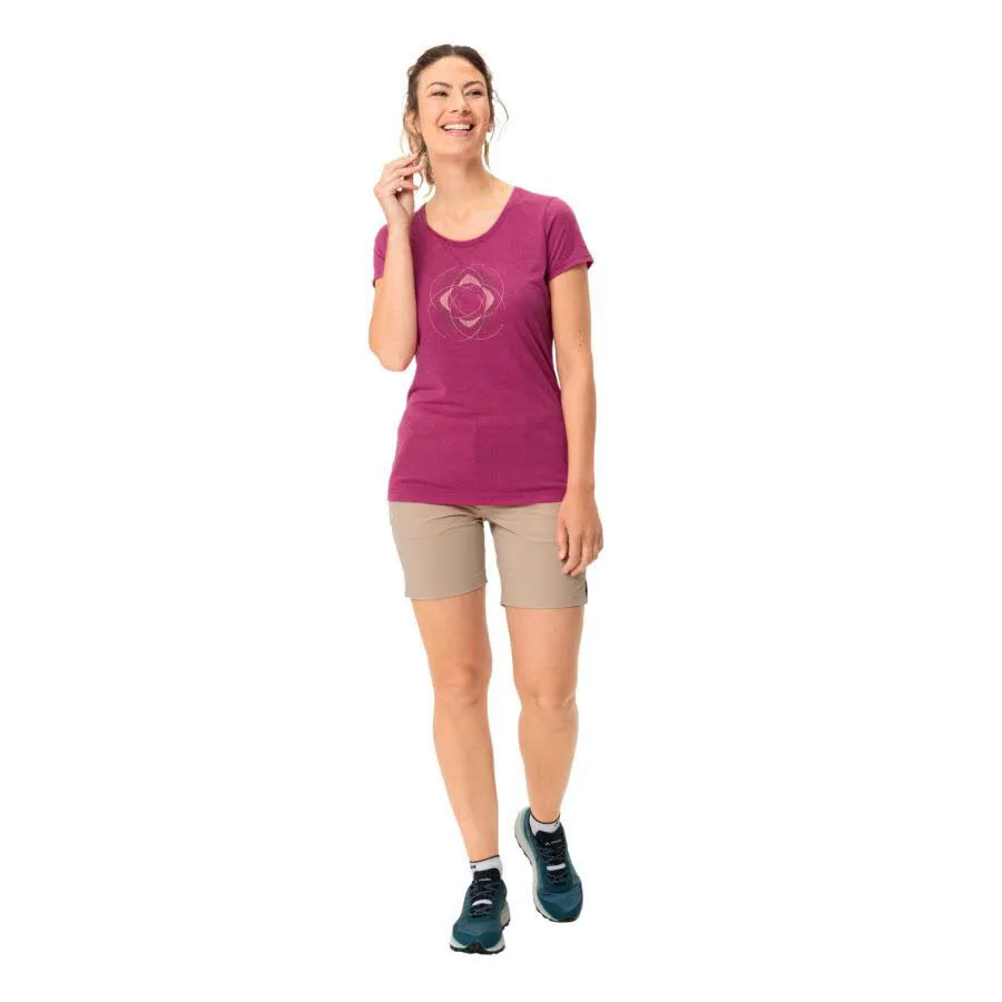 Vaude Skomer Print II Damen T-Shirt Wandershirt lila