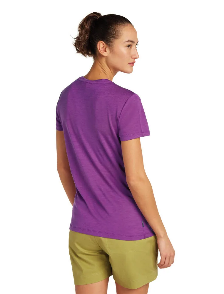 Icebreaker Merino 150 Tech Lite Kurzarm T-Shirt Sparkling Stars Damen lila