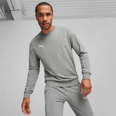 Puma teamGOAL Casuals Crew Neck Sweat Pullover Herren grau