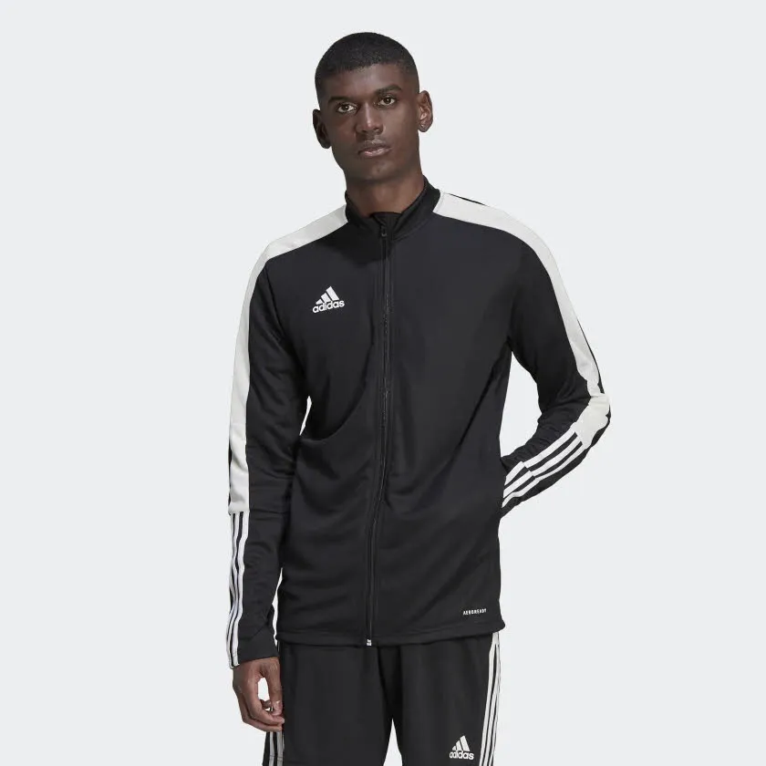 adidas Tiro ESSENTIALS Herren Sport Trainingsweste Fußballjacke schwarz NEU