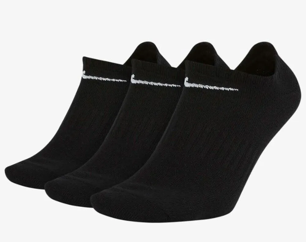Nike Everyday LightweightNo-Show-Trainingssocken (3 Paar) Unisex Sportsocken schwarz NEU
