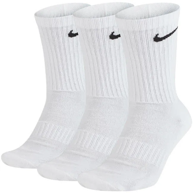 Nike Everyday CushionedCrew-Trainingssocken (3 Paar) Unisex Sportsocken Tennissocken weiß NEU