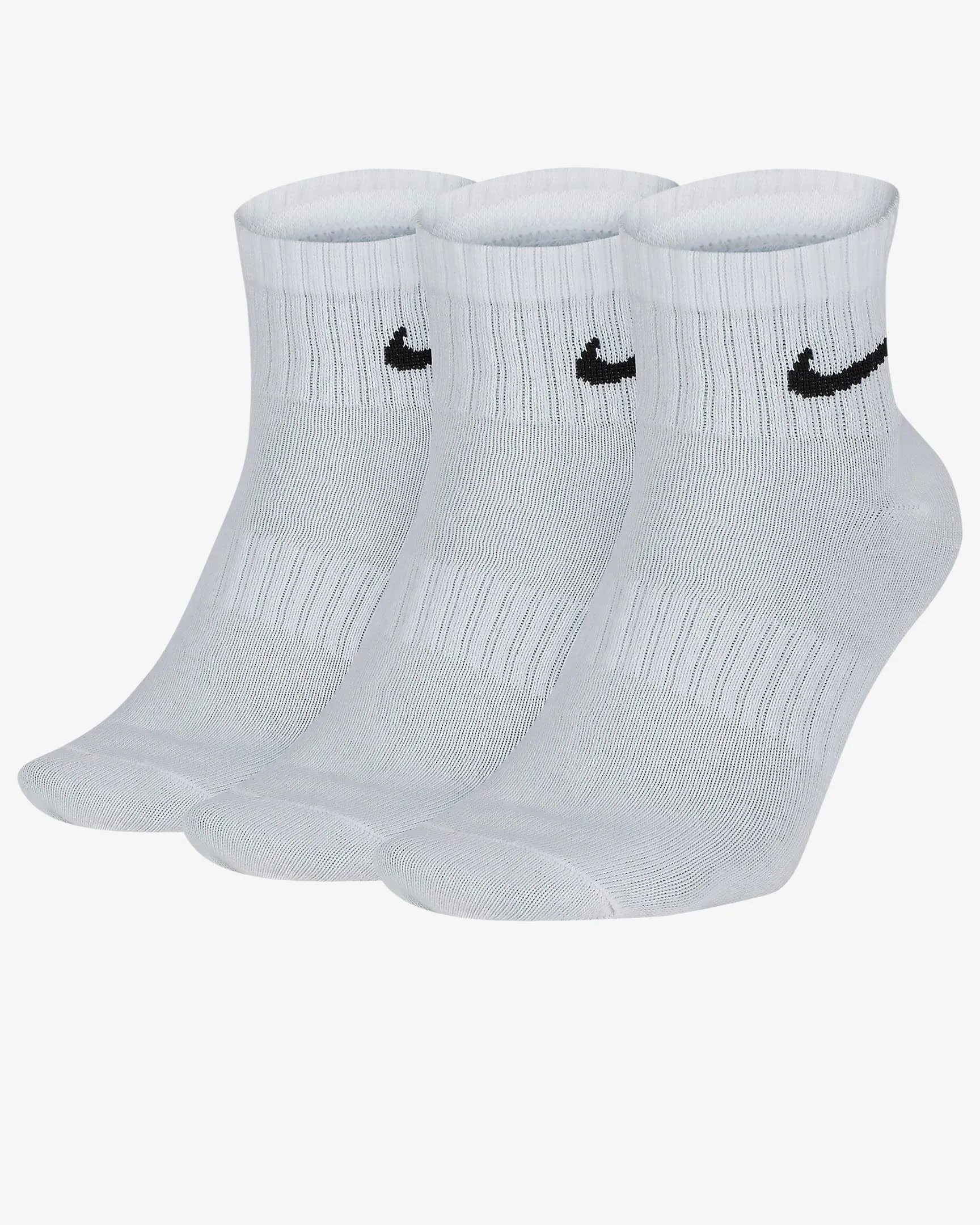 Nike Everyday LightweightTrainings-Knöchelsocken (3 Paar) Unisex Sportsocken weiß NEU