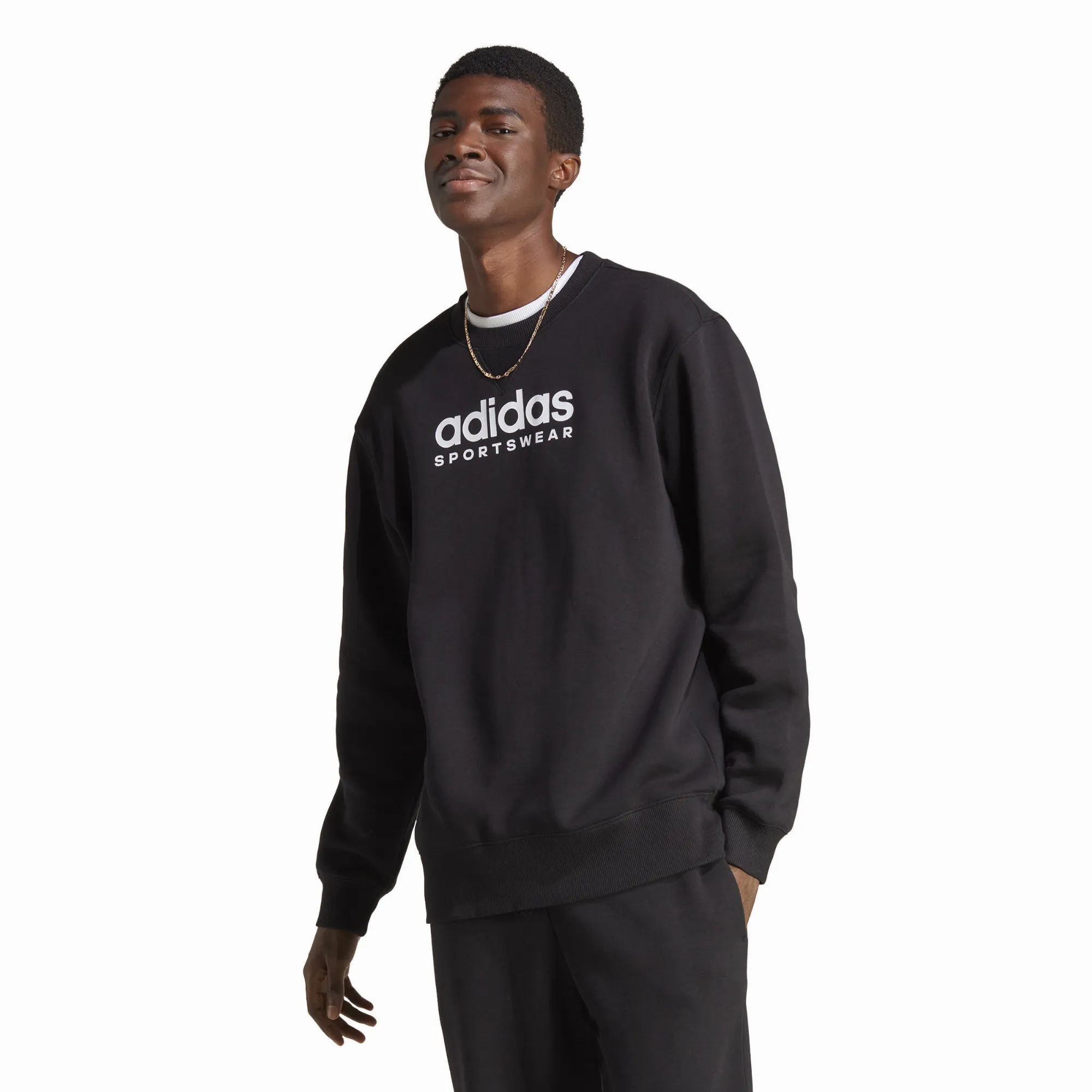 adidas ALL SZN Fleece Graphic Sweatshirt Herren Pullover schwarz NEU