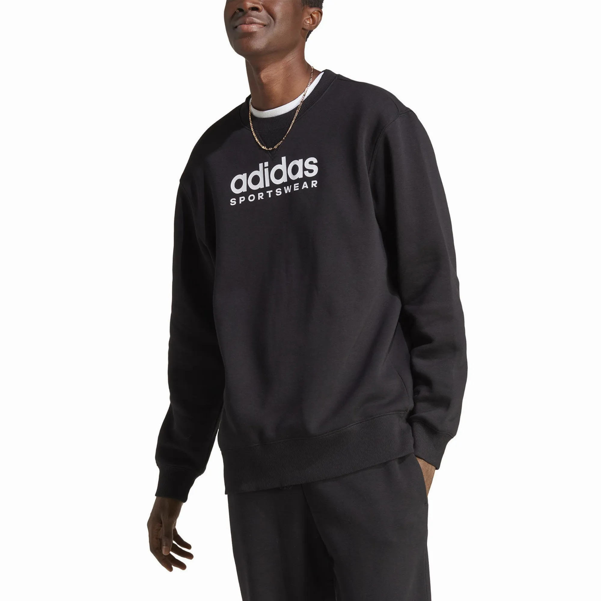 adidas ALL SZN Fleece Graphic Sweatshirt Herren Pullover schwarz NEU