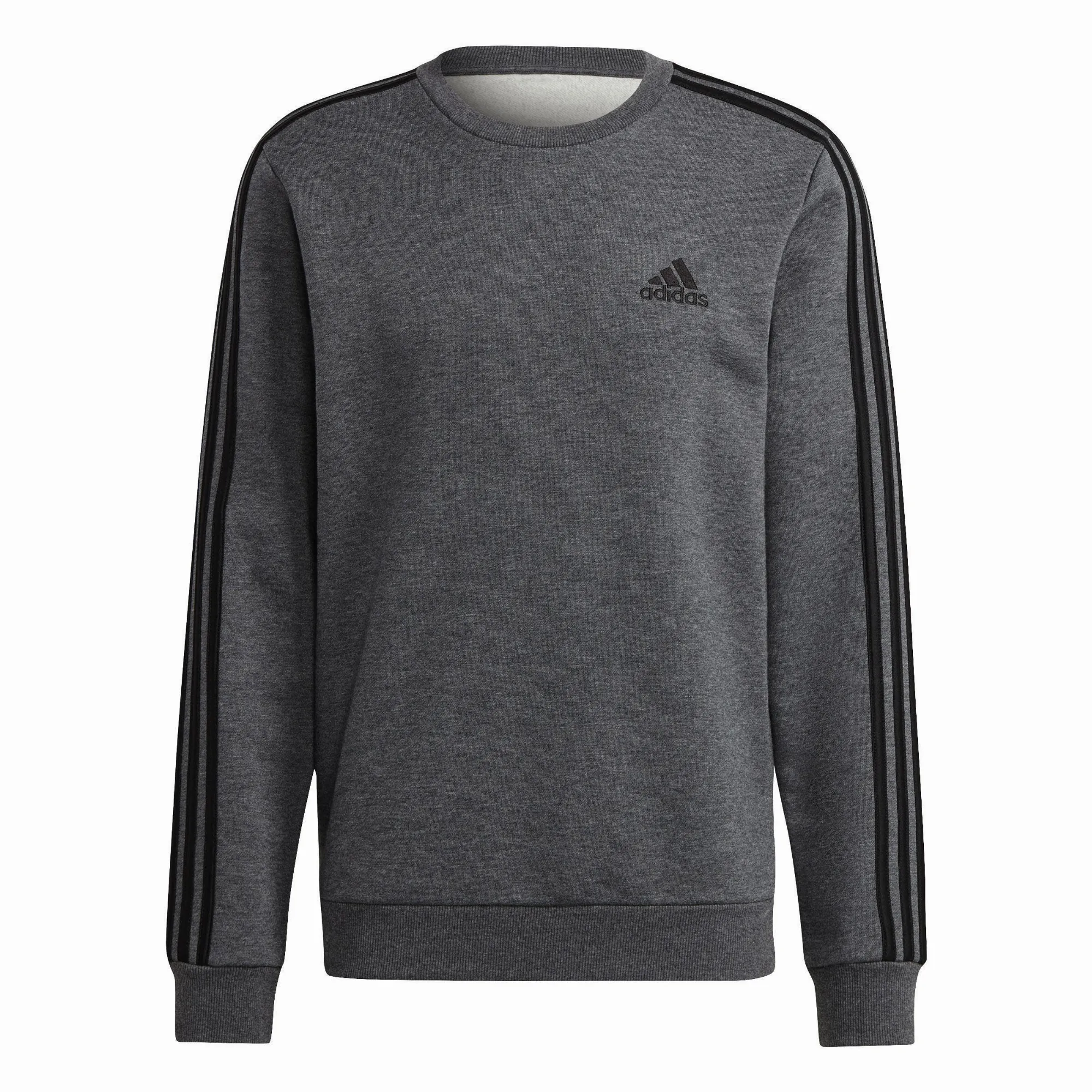 adidas sportswear Essentials Fleece 3S Sweater Herren Sweatshirt Pullover Grau Schwarz