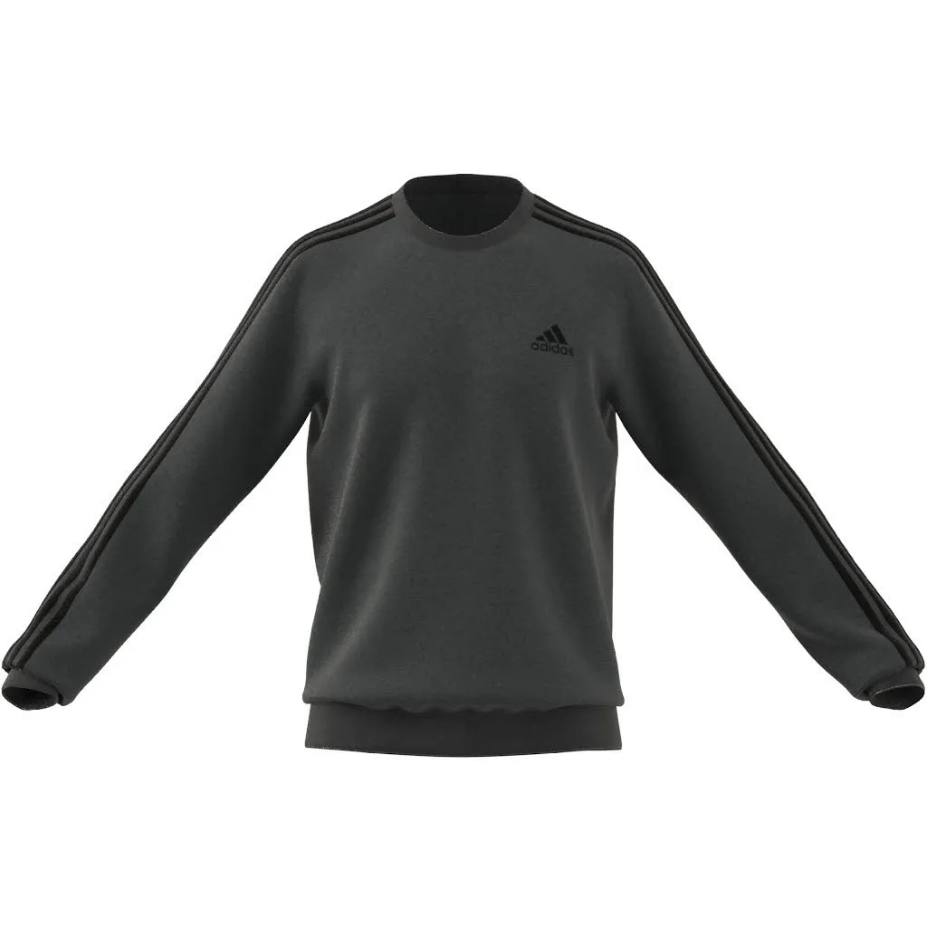 adidas sportswear Essentials Fleece 3S Sweater Herren Sweatshirt Pullover Grau Schwarz