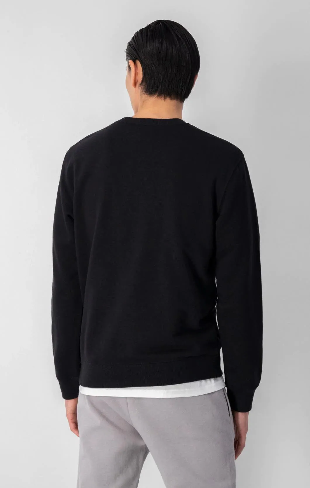 Champion Crewneck Sweatshirt Herren Baumwollpullover schwarz
