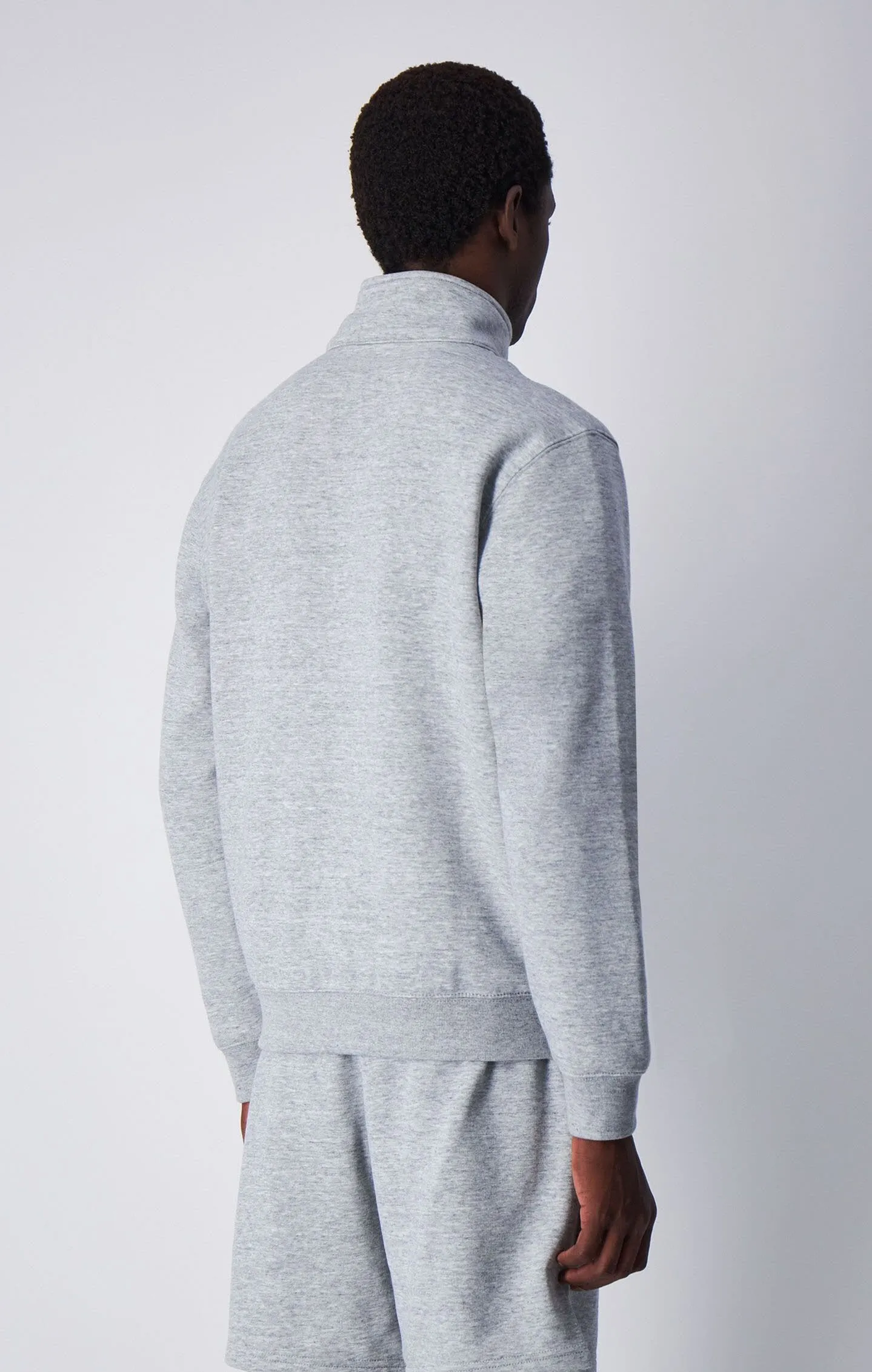 Champion Fleece-Sweatshirt Herren Half-Zip Fleece-Pullover grau