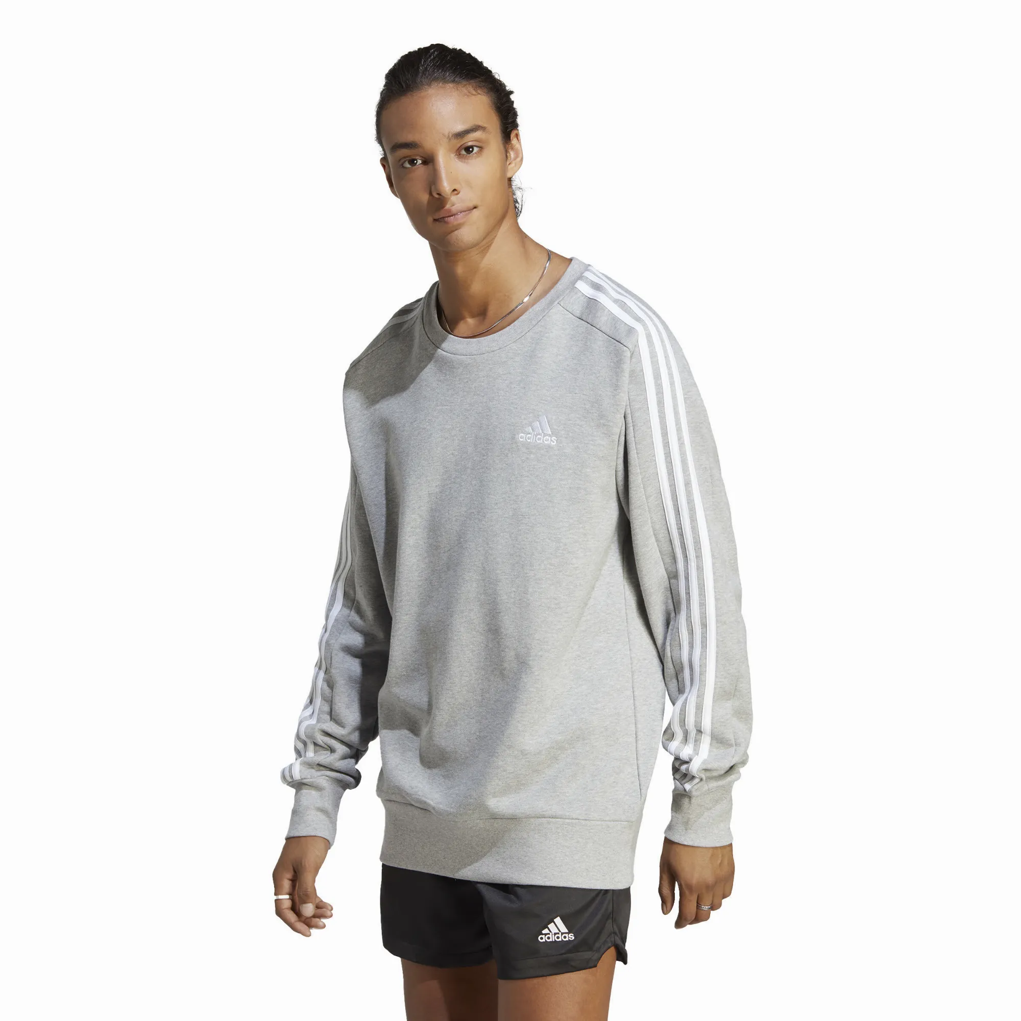 adidas Essentials French Terry Herren Sweatshirt Pullover grau