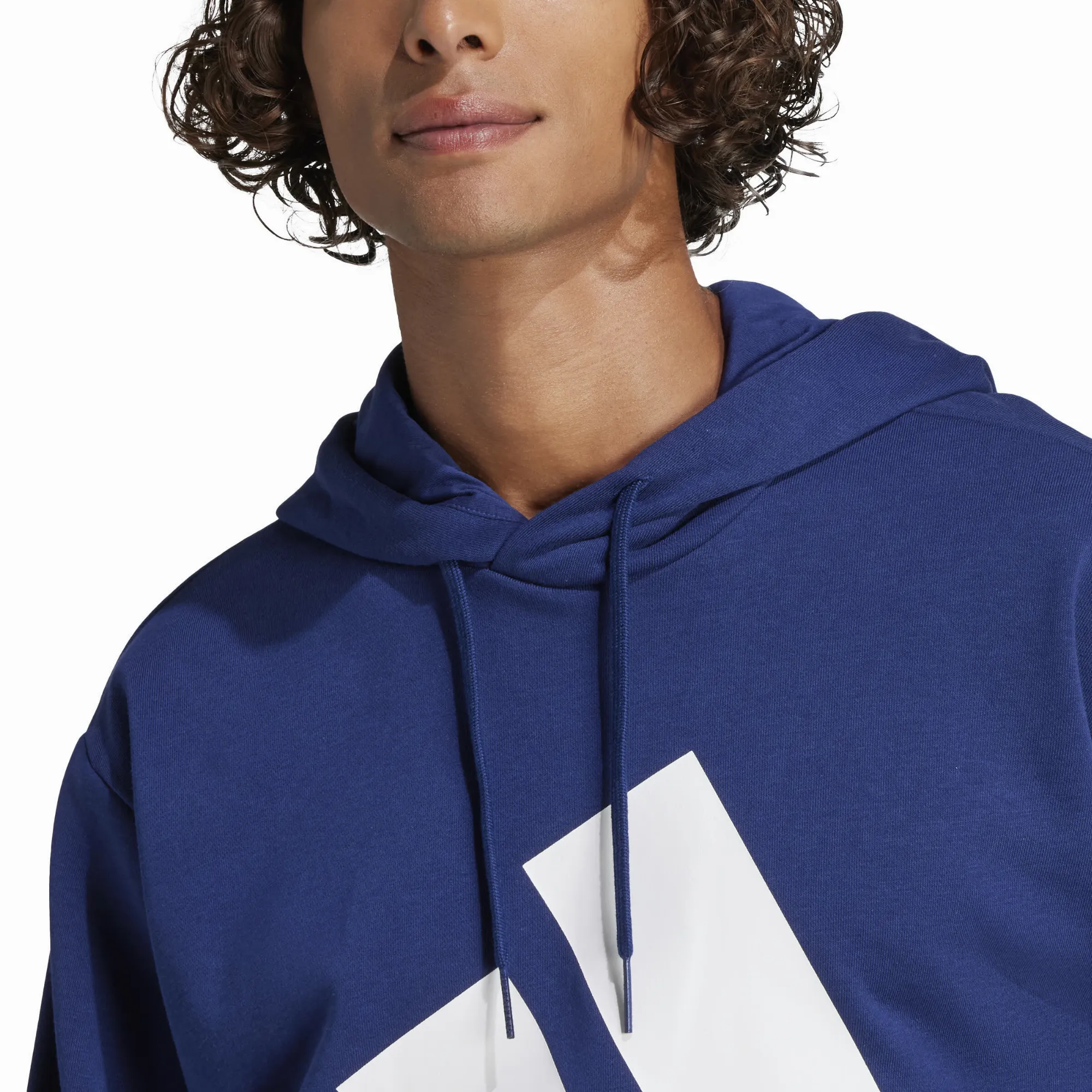 adidas Essentials Big Logo French Terry Hoodie Kapuzenpullover Herren dunkelblau