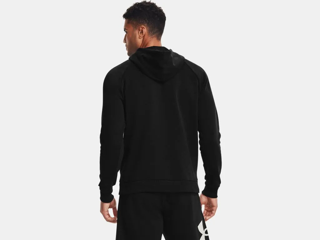 Under Armour UA Rival Fleece Big Logo HD Herren Hoodie Kapuzenpullover Schwarz NEU