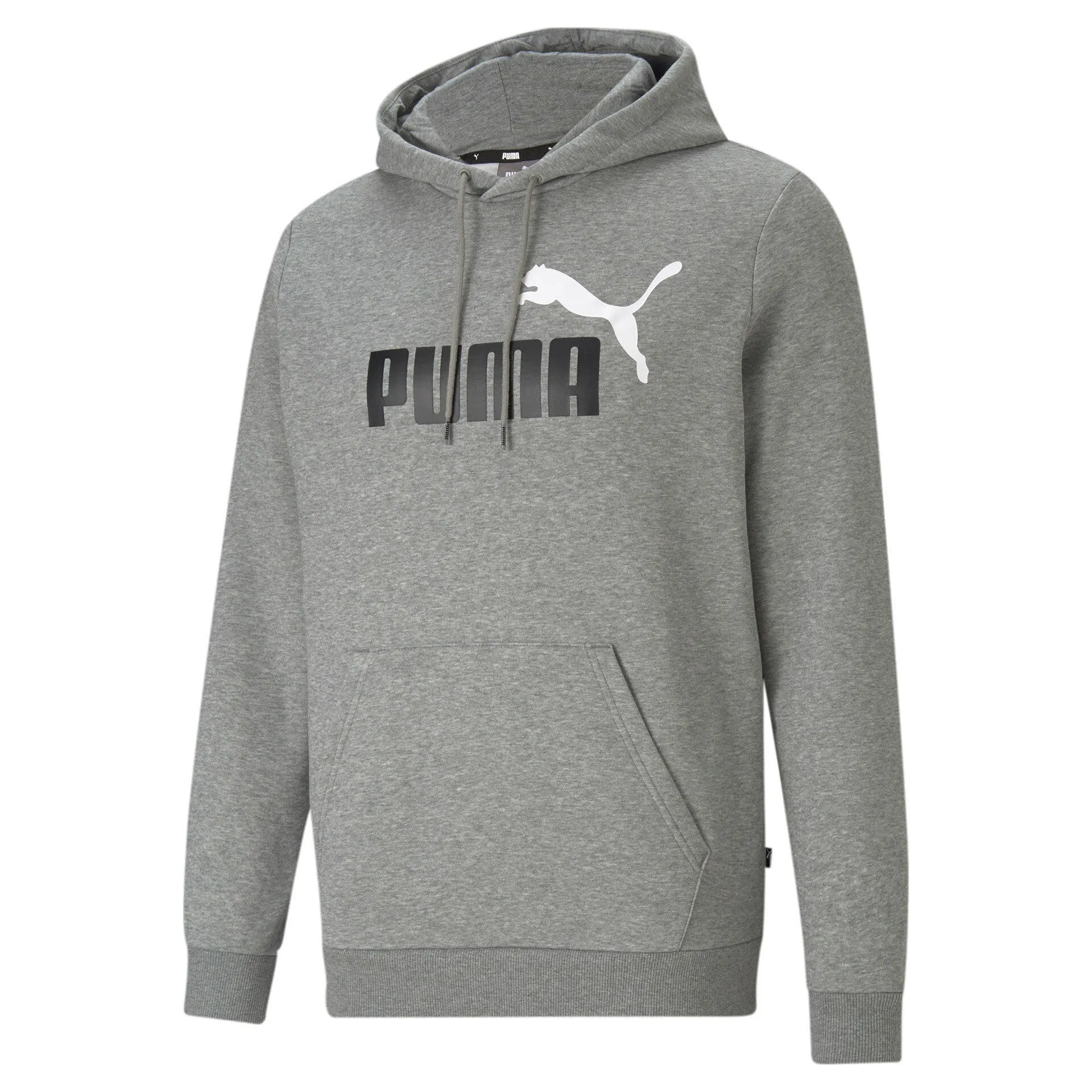 Puma ESS 2 Big Logo Hoodie Sweat mit Kapuze Kapuzenpullover Herren grau