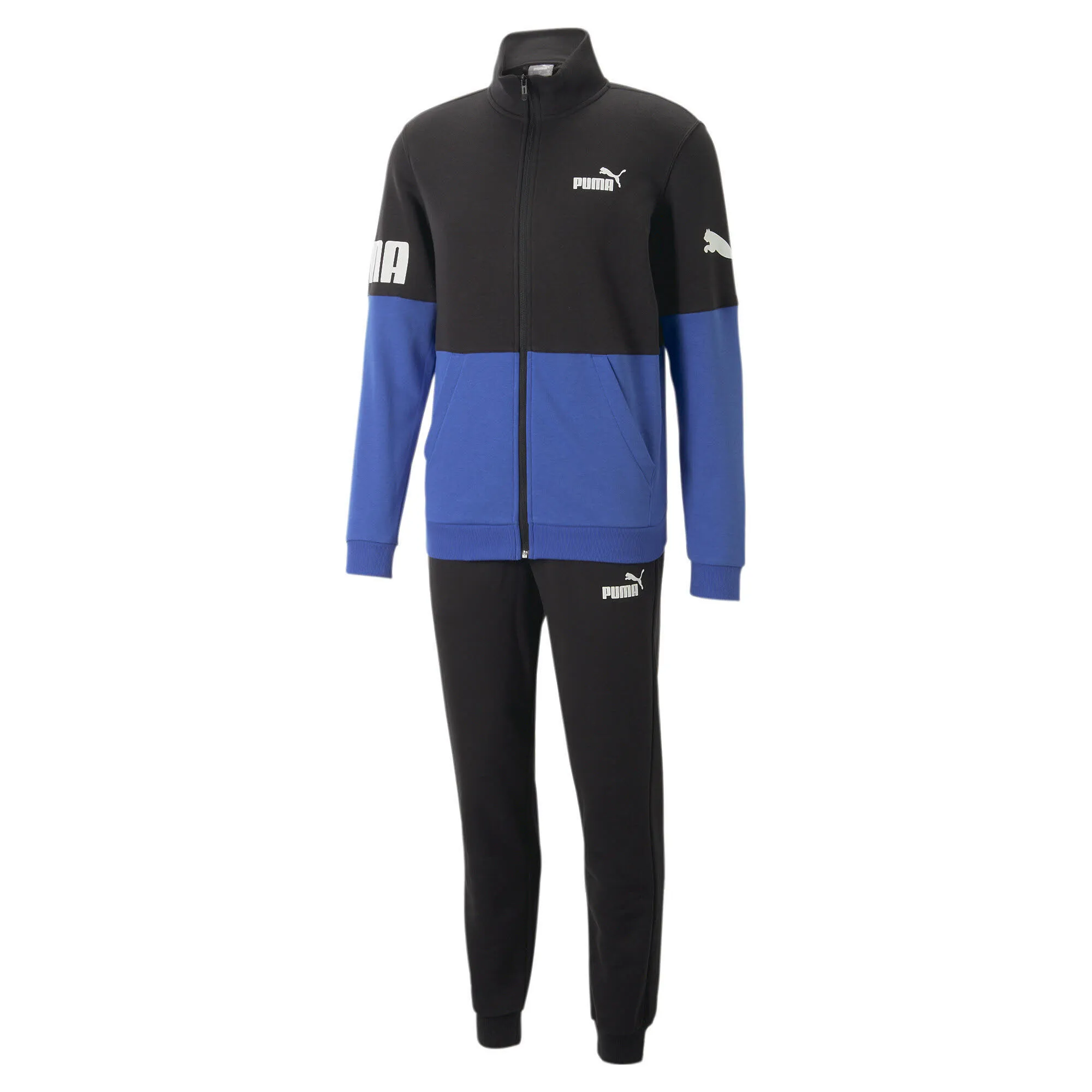 Puma POWER Sweat Suit TR cl Herren Jogginganzug Sportanzug schwarz-blau