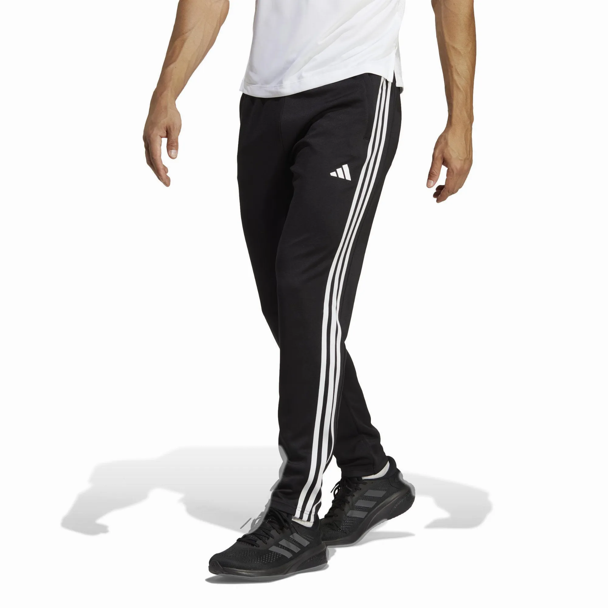 Adidas Train Essentials 3-Streifen Trainingshose Recycelt Bequem Herren Schwarz