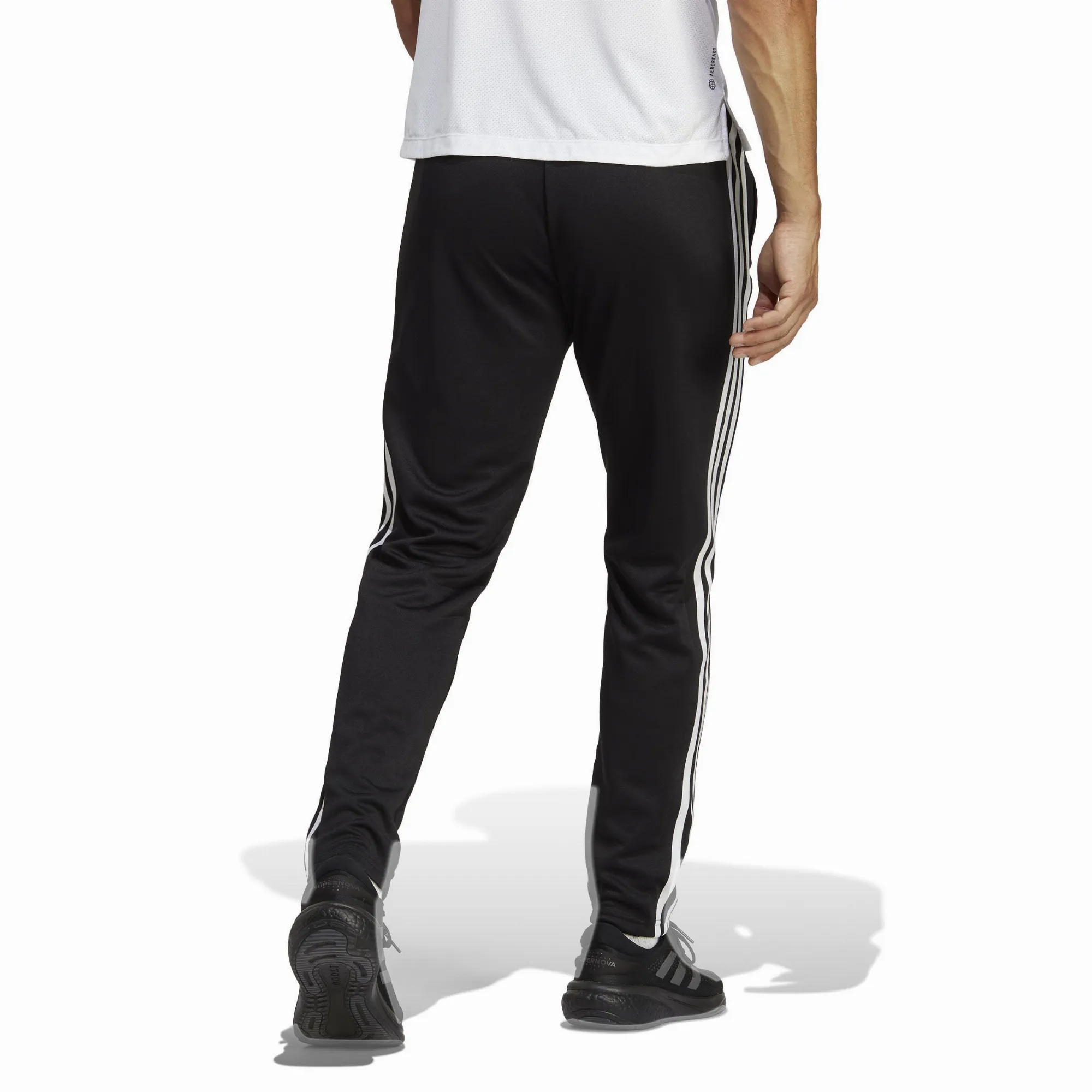 Adidas Train Essentials 3-Streifen Trainingshose Recycelt Bequem Herren Schwarz
