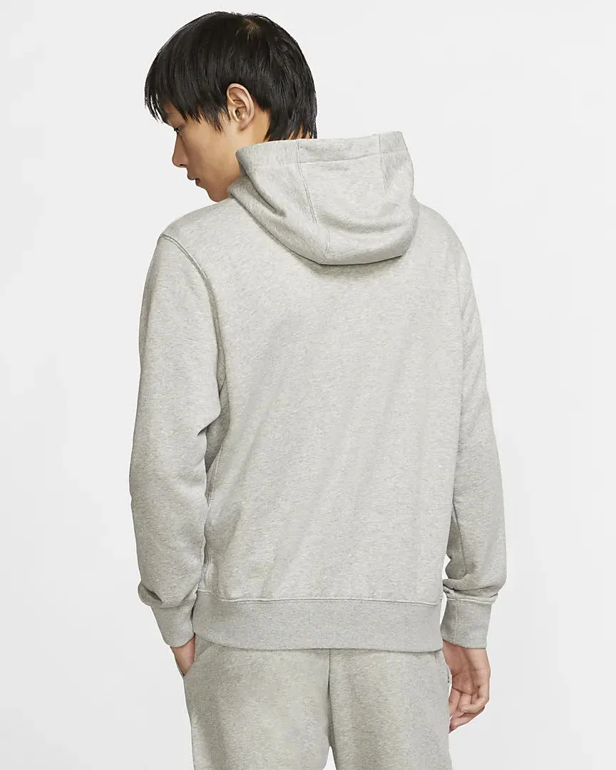 Nike M NSW CLUB HOODIE FZ FT Herren Sweatjacke Kapuzenjacke Sportweste grau NEU