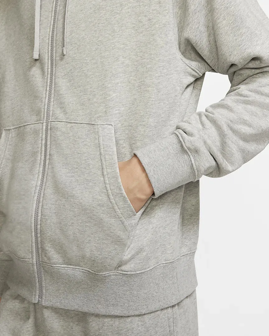 Nike M NSW CLUB HOODIE FZ FT Herren Sweatjacke Kapuzenjacke Sportweste grau NEU