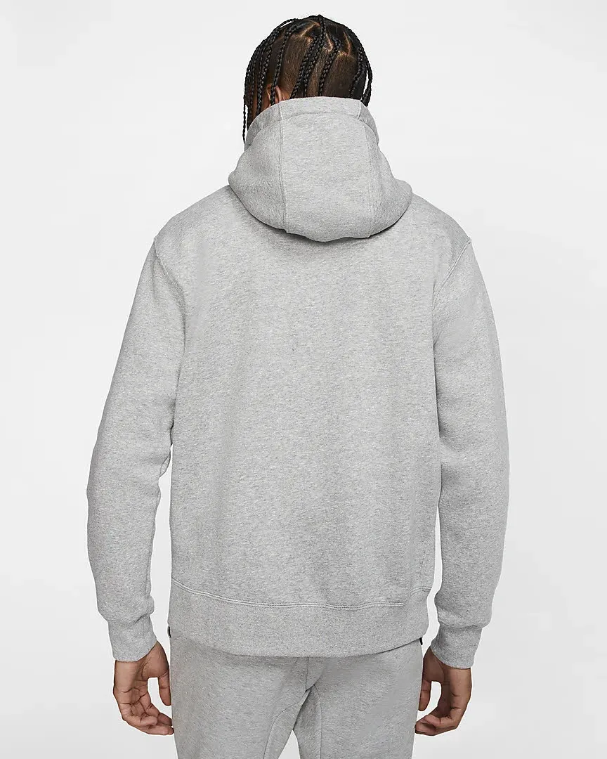 Nike M NSW CLUB HOODIE FZ BB Herren Sweatjacke Kapuzenjacke Sportweste grau NEU