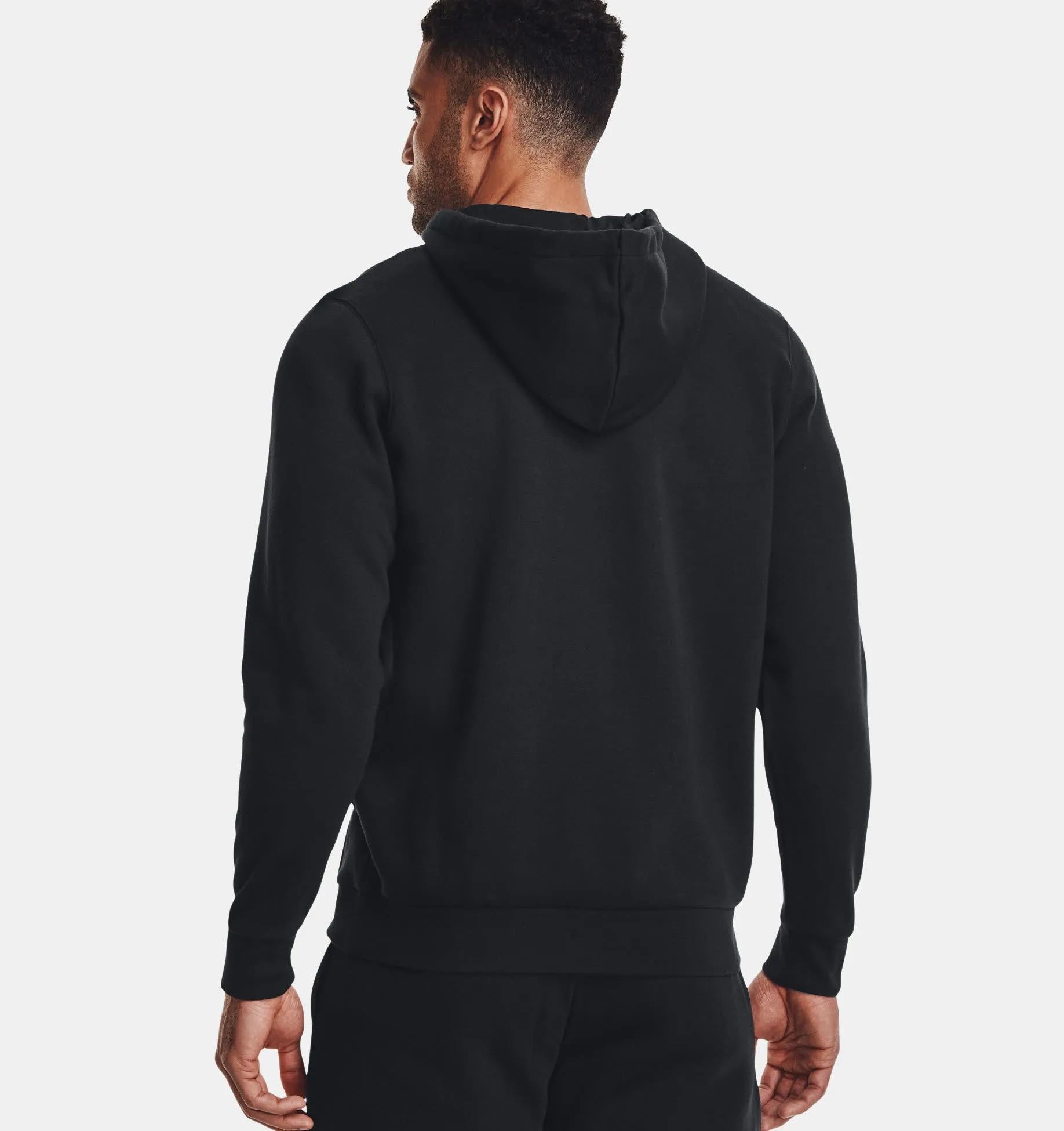 Under Armour Essential Fleece FZ Hood Herren Kapuzenjacke Trainingsweste schwarz NEU