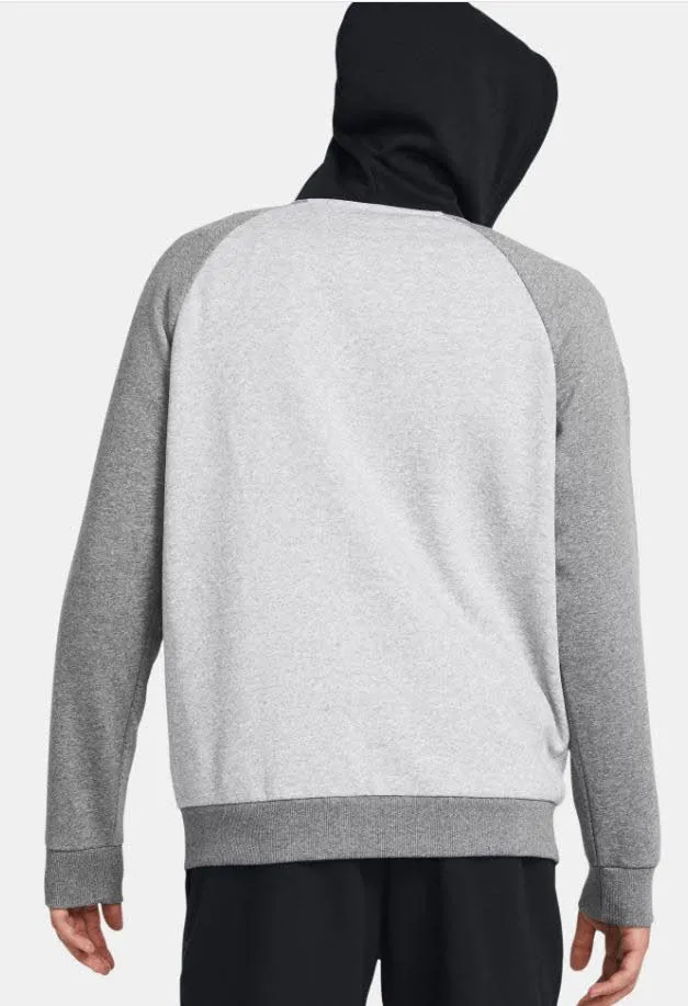 Under Armour Rival Fleece Herren Jacke Kapuzenjacke grau