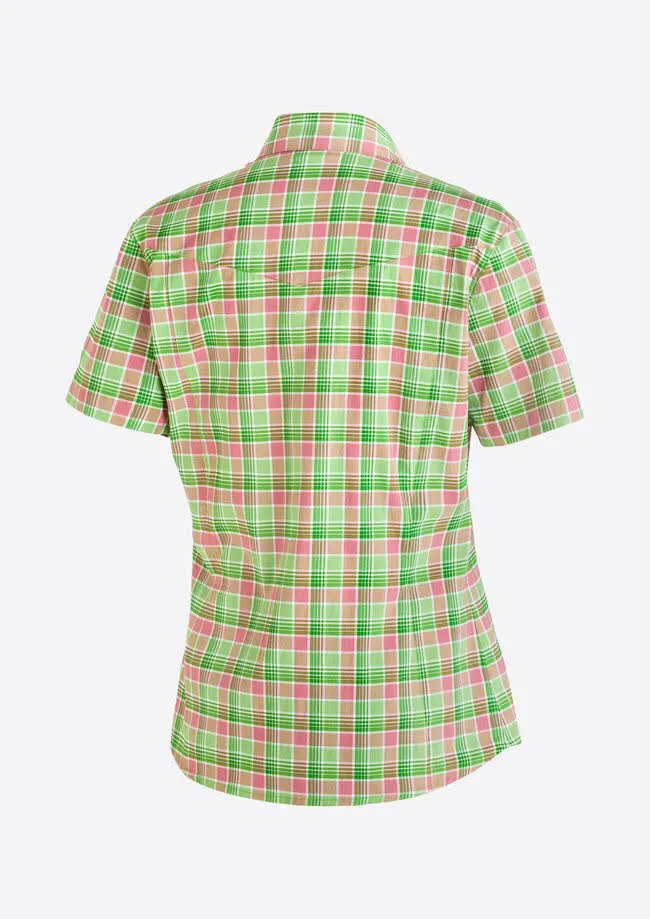 Maier Sports Kendra S/S Damen Bluse Wanderbluse Kurzarmbluse grün