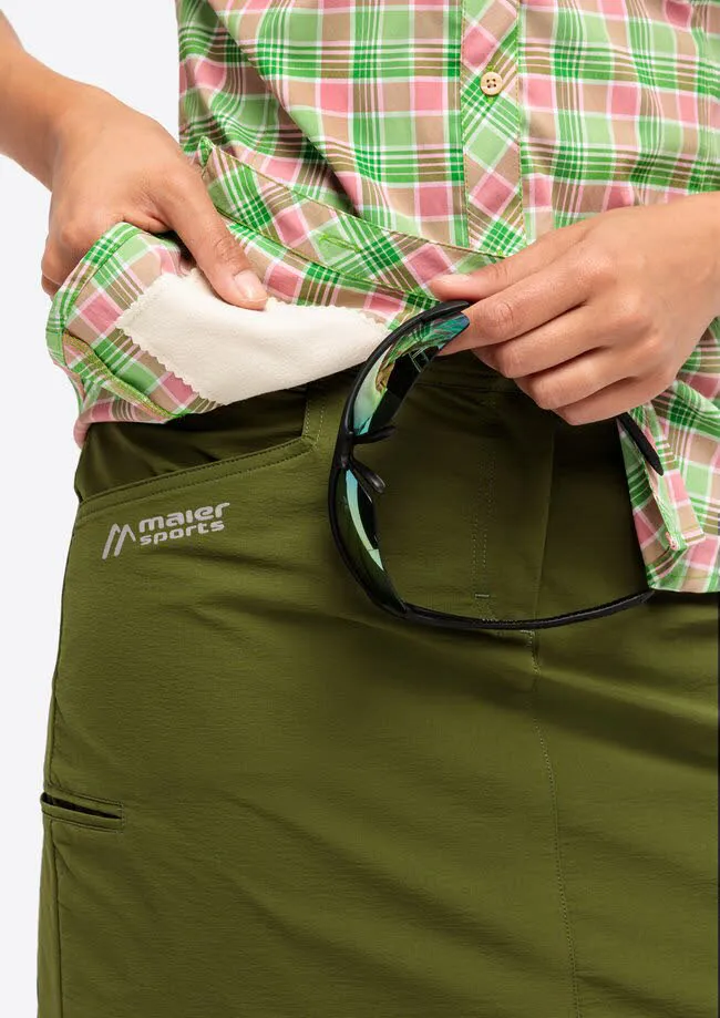 Maier Sports Kendra S/S Damen Bluse Wanderbluse Kurzarmbluse grün