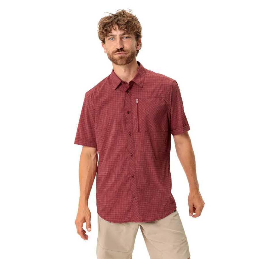 Vaude Seiland IV Herren Shirt Hemd Karohemd rot