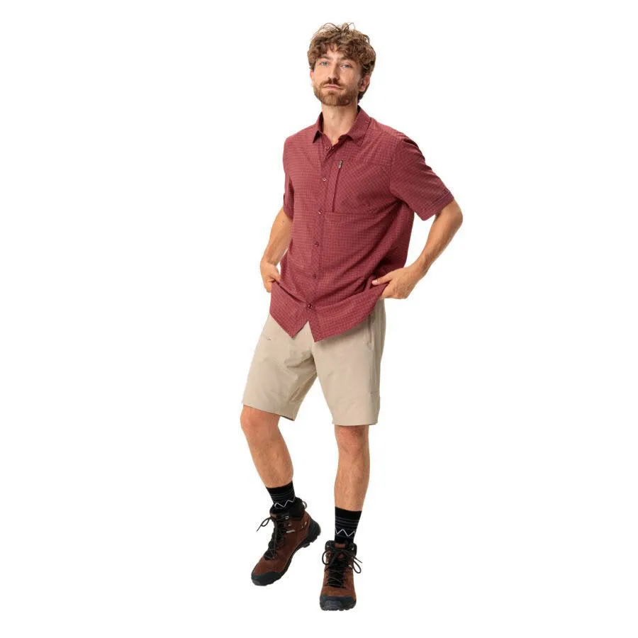 Vaude Seiland IV Herren Shirt Hemd Karohemd rot