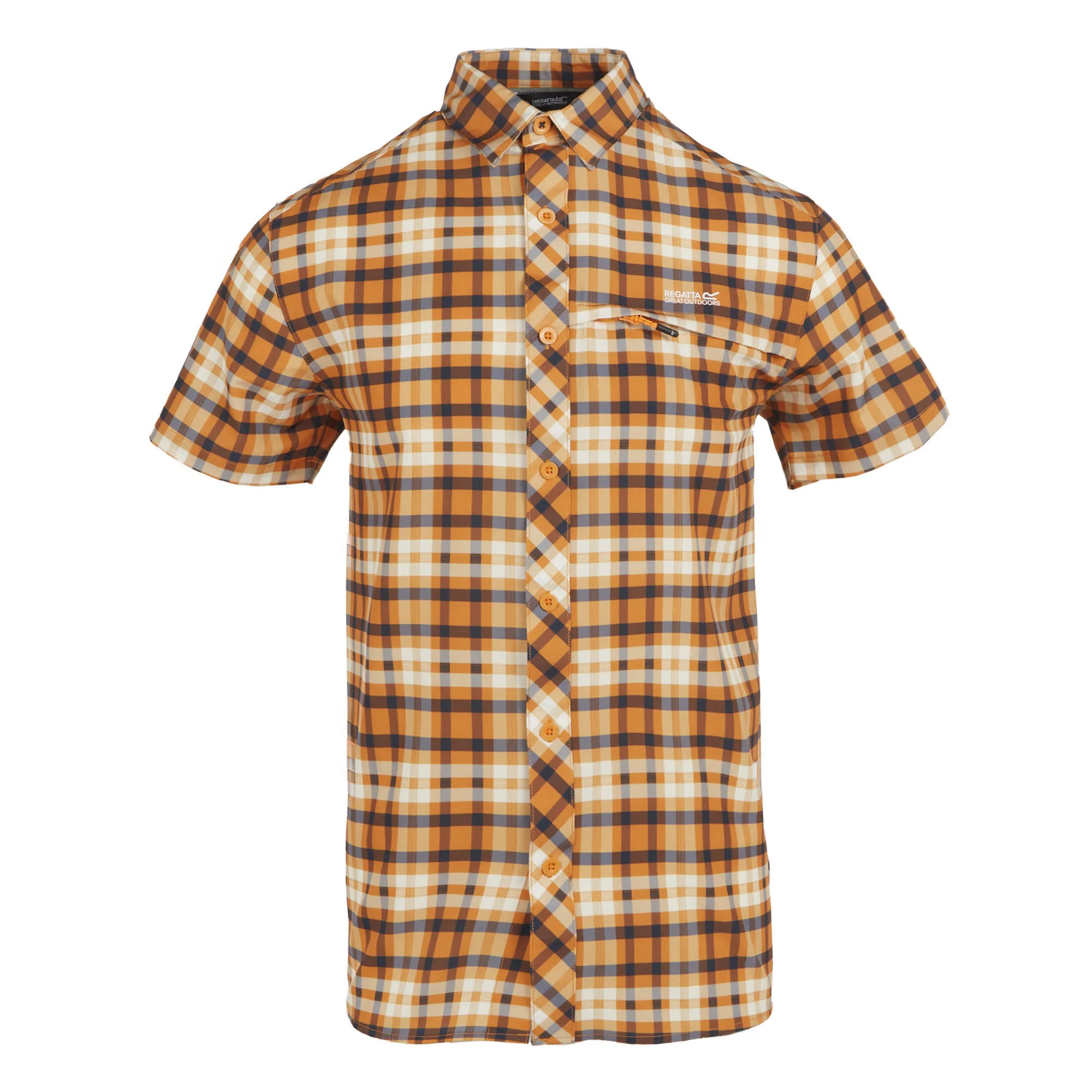 REGATTA Herren Travel Packaway Kurzarmshirt Hemd packbar orange
