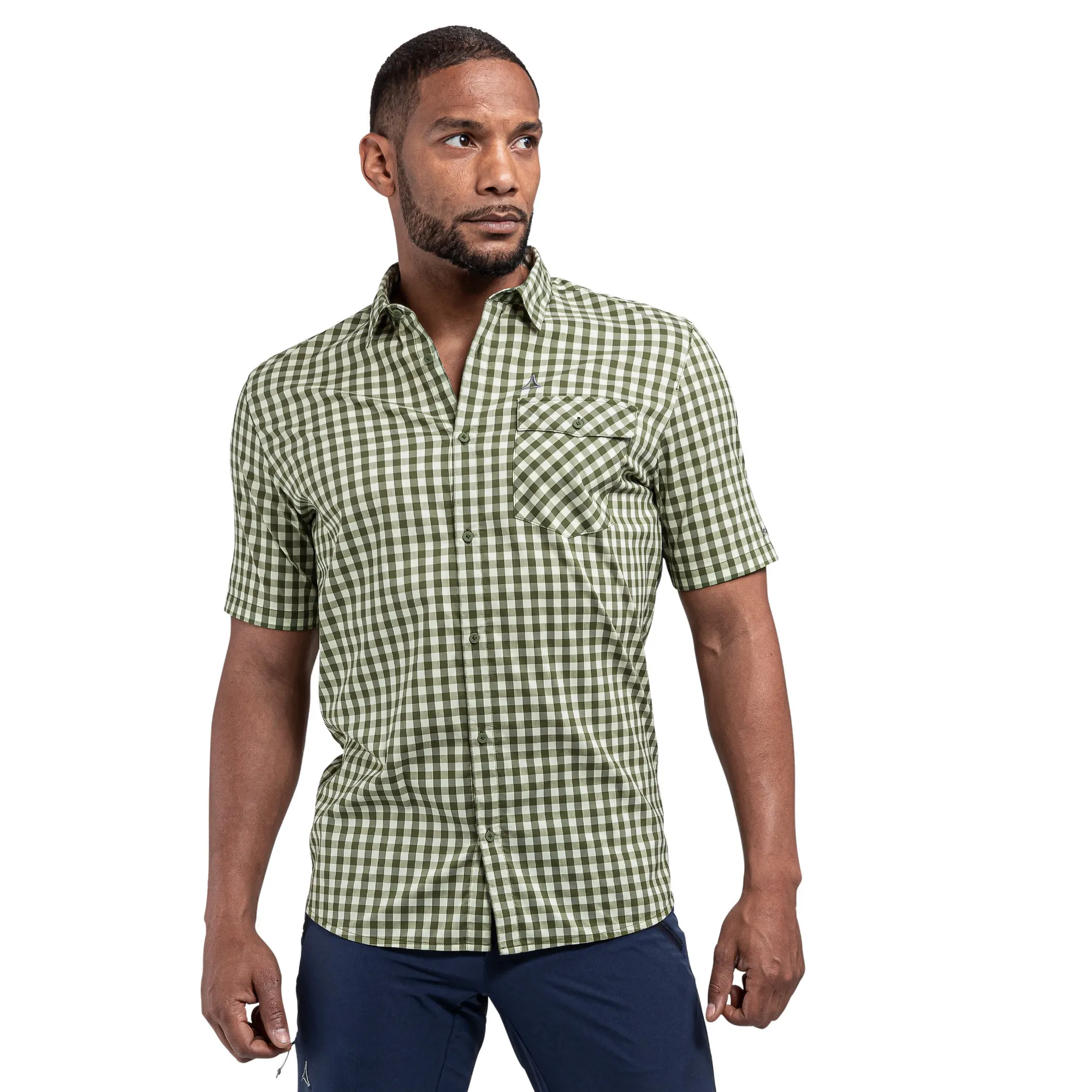 Schöffel Shirt Trattberg SH M Herren Hemd kurzarm Wanderhemd balsam green