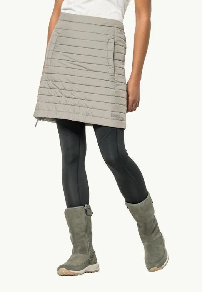 Jack Wolfskin ICEGUARD SKIRT Damen Rock Isolationsrock Winterrock dusty grey