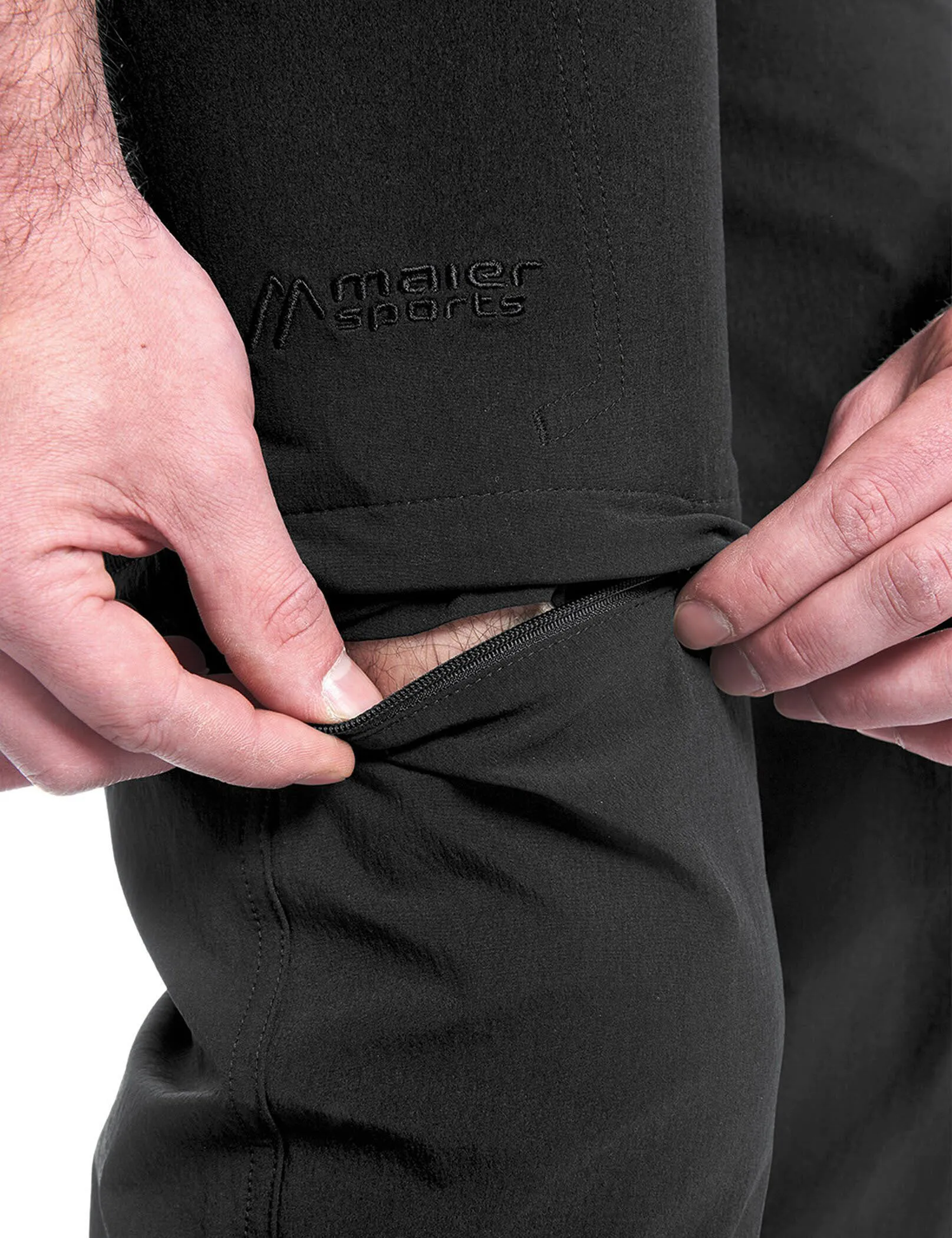 Maier Sports Torid Slim Herren Ziphose Wanderhose Schwarz