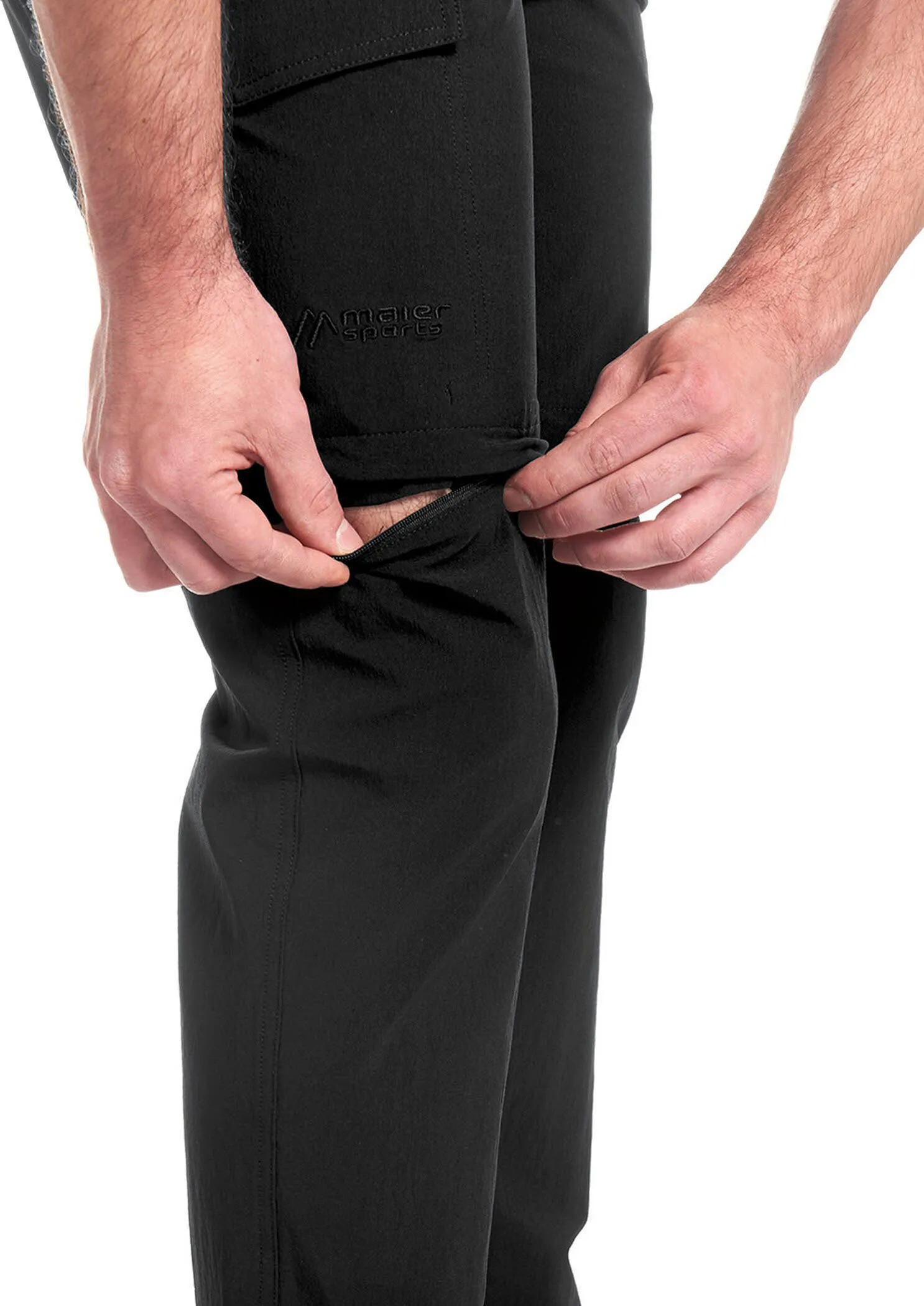 Maier Sports Torid Slim Herren Ziphose Wanderhose Schwarz