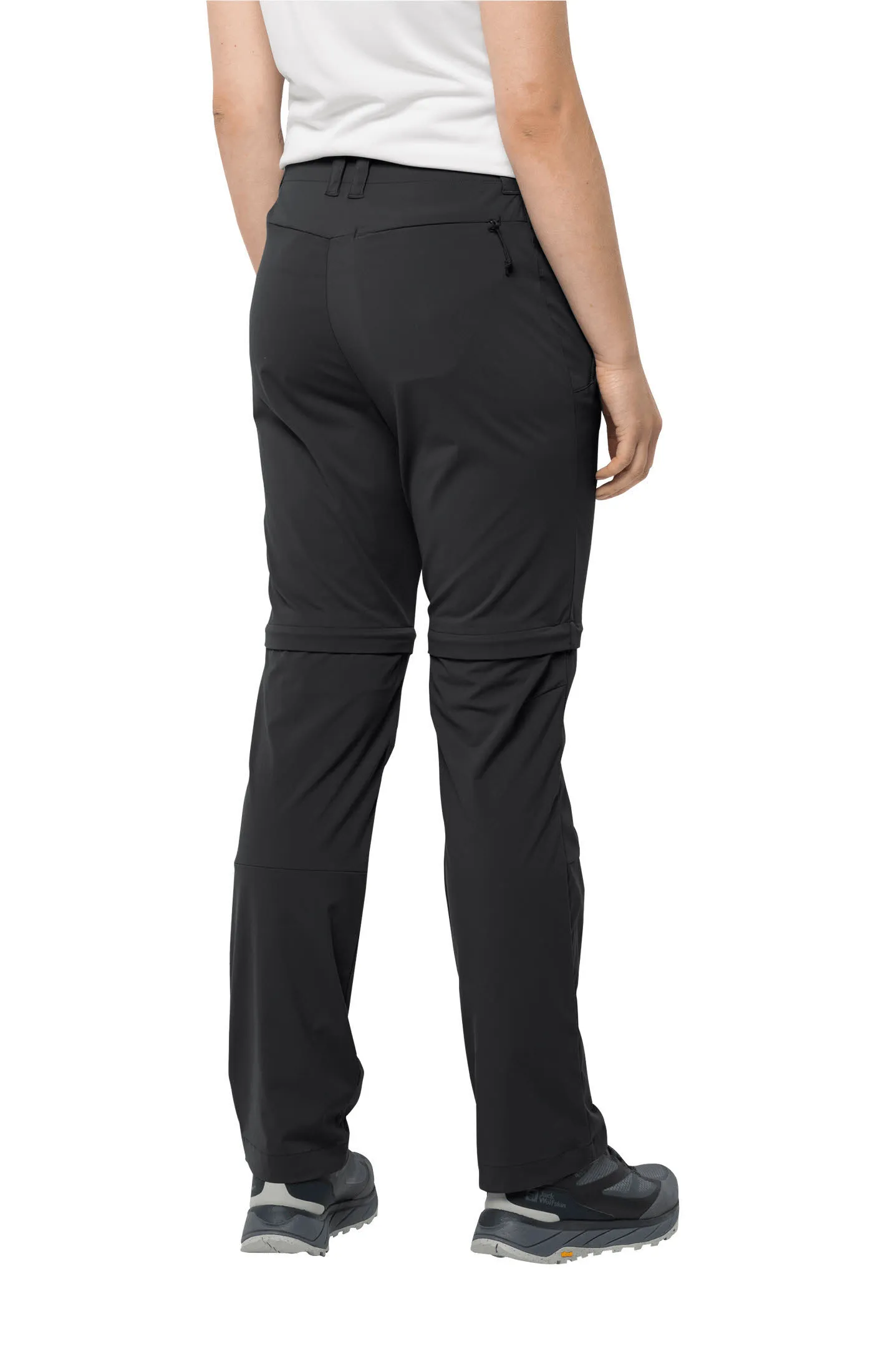 Jack Wolfskin Glastal Zip Off Pants W Wanderhose Softshellhose Damen schwarz