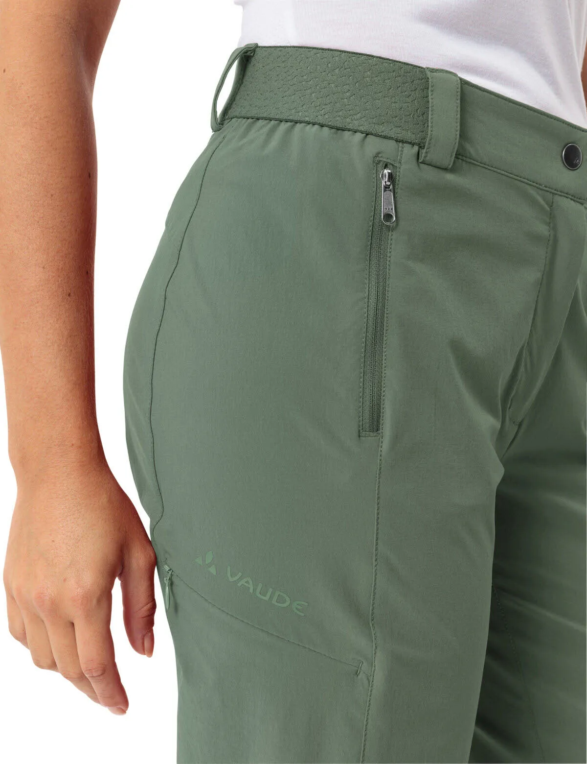 Vaude Women's Farley Stretch Capri III Wanderhose Damen grün