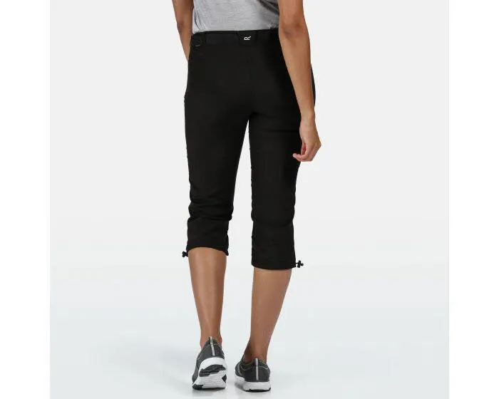 Regatta Xrt Capri Light 3/4 Hose Damen Caprihose Wanderhose schwarz NEU