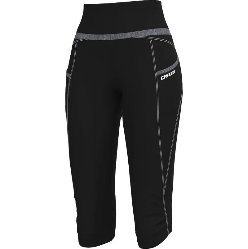 Crazy Idea MID-SHORT EXIT Capri-Hose Leggings Damen schwarz