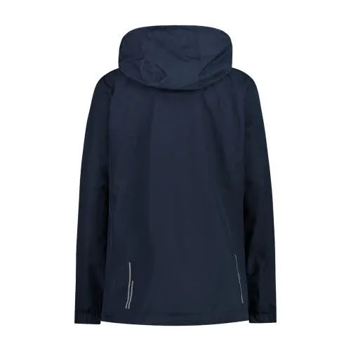 CMP Jacket Zip Hood Regenjacke mit abnehmbarer Kapuze Kapuzenjacke Outdoor Damen blau