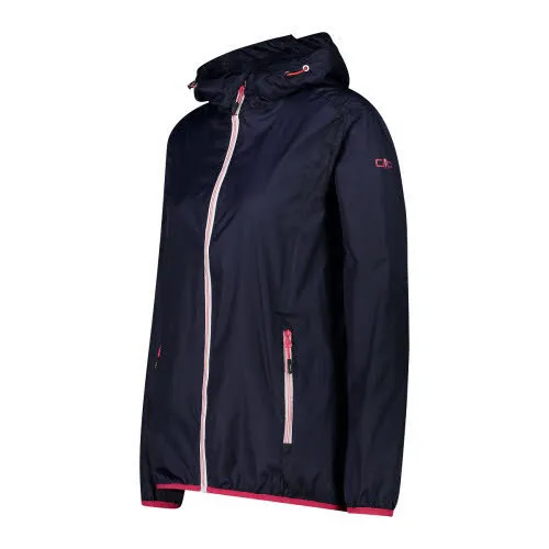 CMP Jacke Fix Hood Regenjacke wasserdicht atmungsaktiv Outdoor Damen blau
