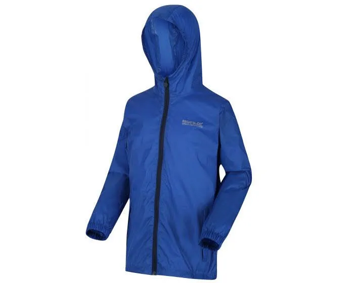 Regatta Pack-It-III Jungen Regenjacke Sport Freizeit blau NEU