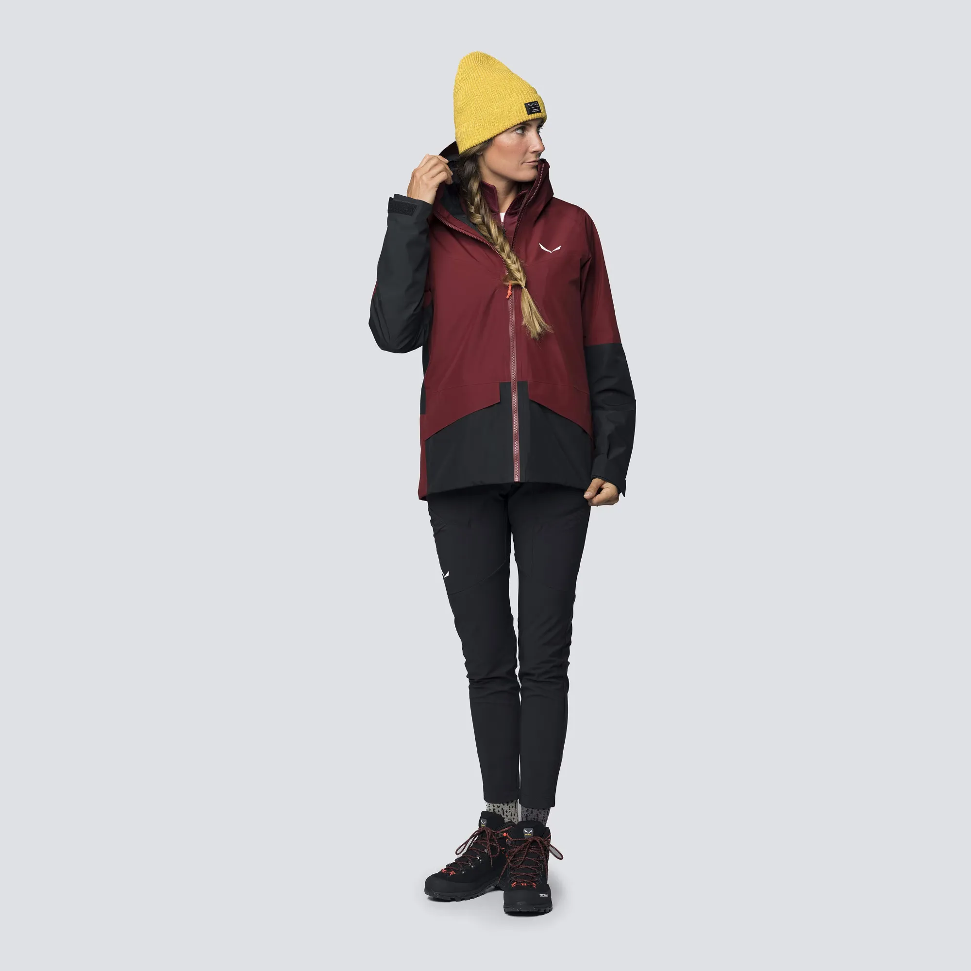 Salewa Puez 2L Gore-Tex Jacke Regenjacke Outdoor wasserdicht atmungsaktiv Damen rot