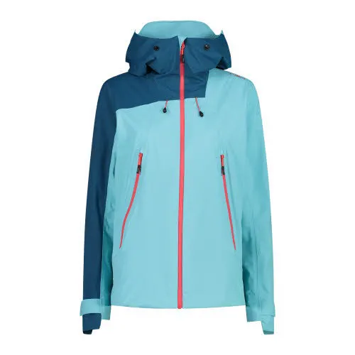 CMP Fix Hood Damen Regenjacke Wanderjacke Blau