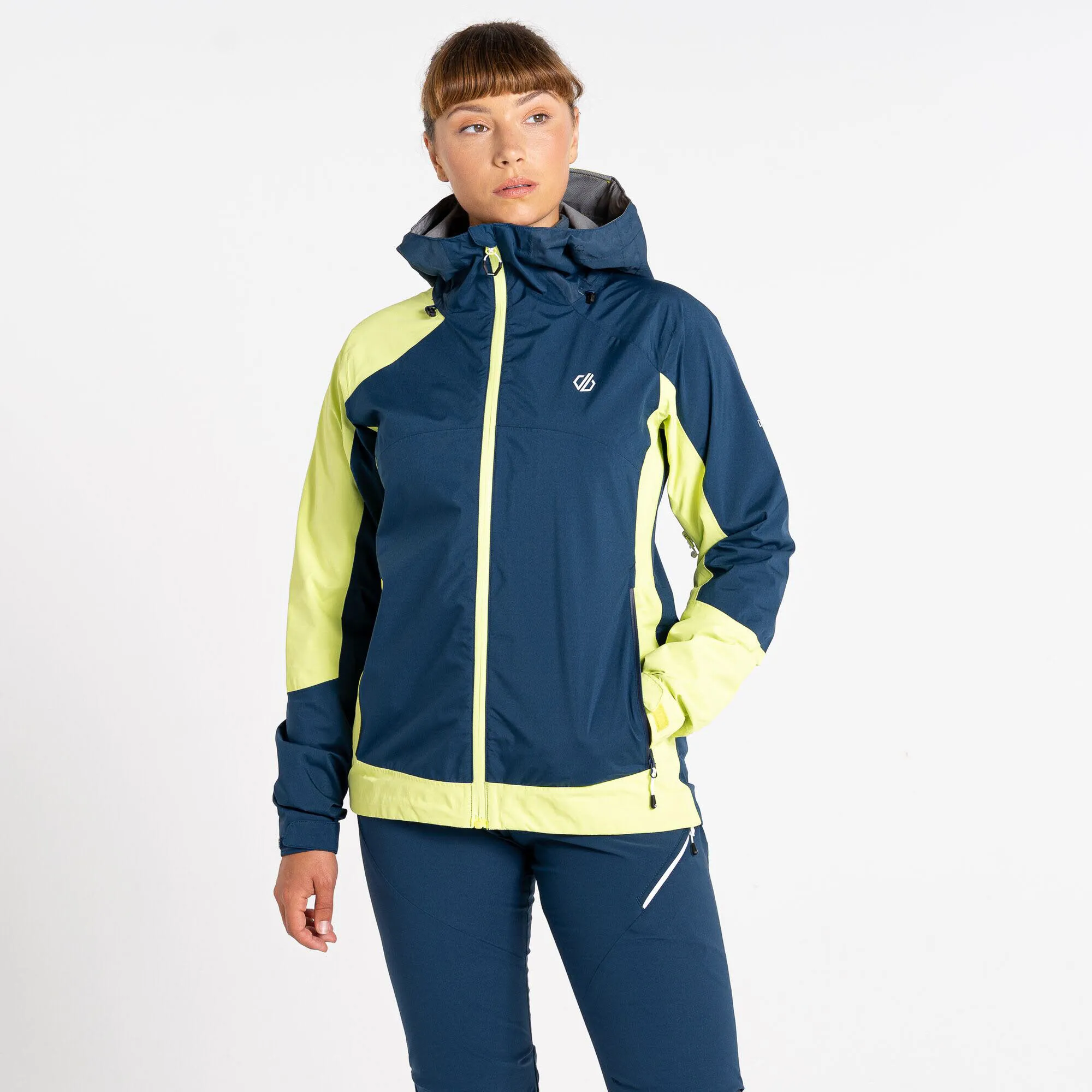 Dare2B Traversing Damen Outdoorjacke wasserdicht blau-gelb