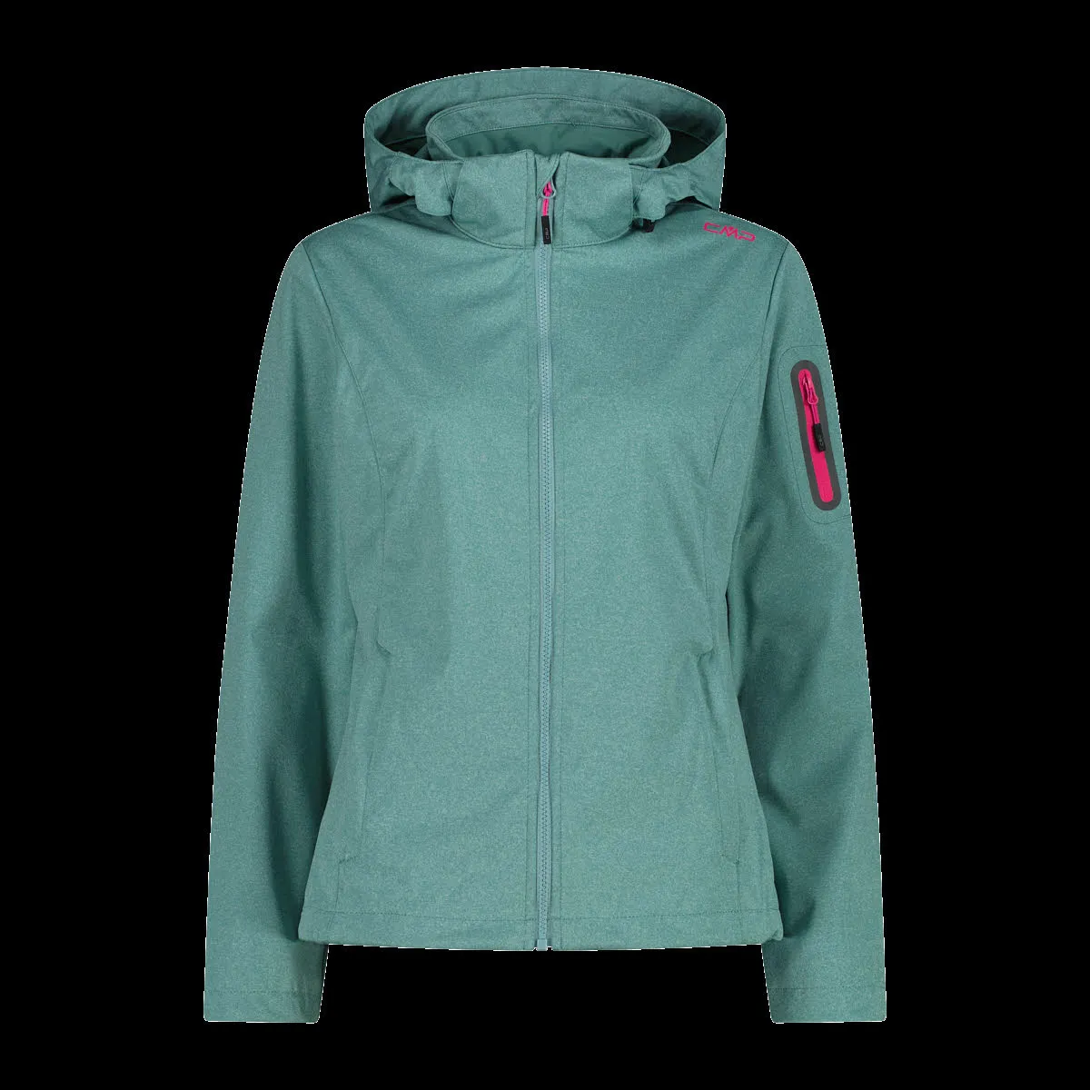 CMP Damen Kapuzenjacke Softshelljacke blaugrün